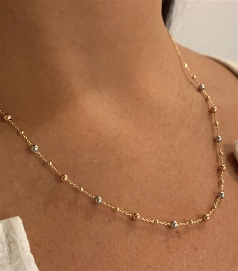 collana oro rosa e bianco e giallo ad anelli chanel|Tutta la gioielleria: anelli, bracciali, collane e orecchini .